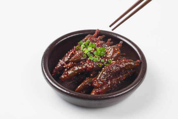 istock A food eaten by soaking red peppers in soy sauce, soybean paste, or red pepper paste. 2164951144