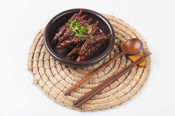 istock A food eaten by soaking red peppers in soy sauce, soybean paste, or red pepper paste. 2164951178