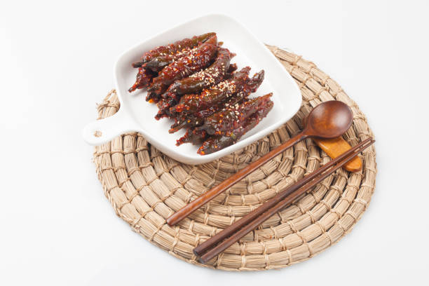 istock A food eaten by soaking red peppers in soy sauce, soybean paste, or red pepper paste. 2164951210