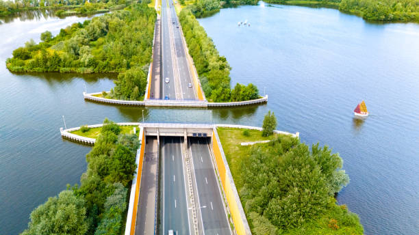 istock Aquaduct Veluwemeer: Where Road Meets Water 2164952673