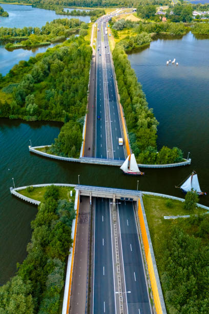 istock Aquaduct Veluwemeer: Dutch Highway Meets Waterway 2164952986