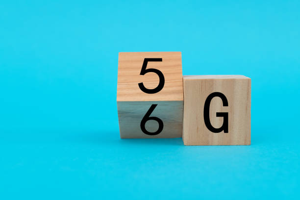 istock Wooden cubes with word 5G and 6G 2164953457