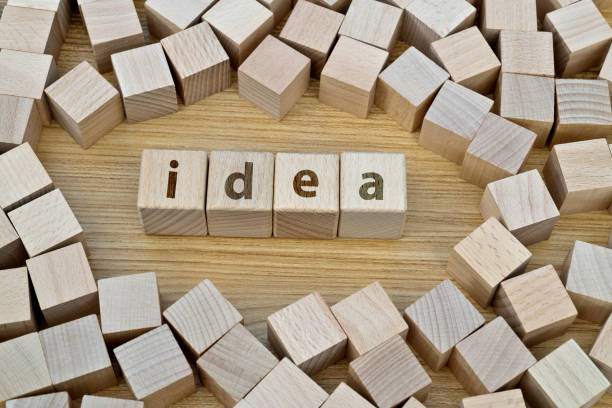 istock Wooden blocks with word idea 2164953552