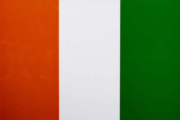 Close up of Ivorian flag.
