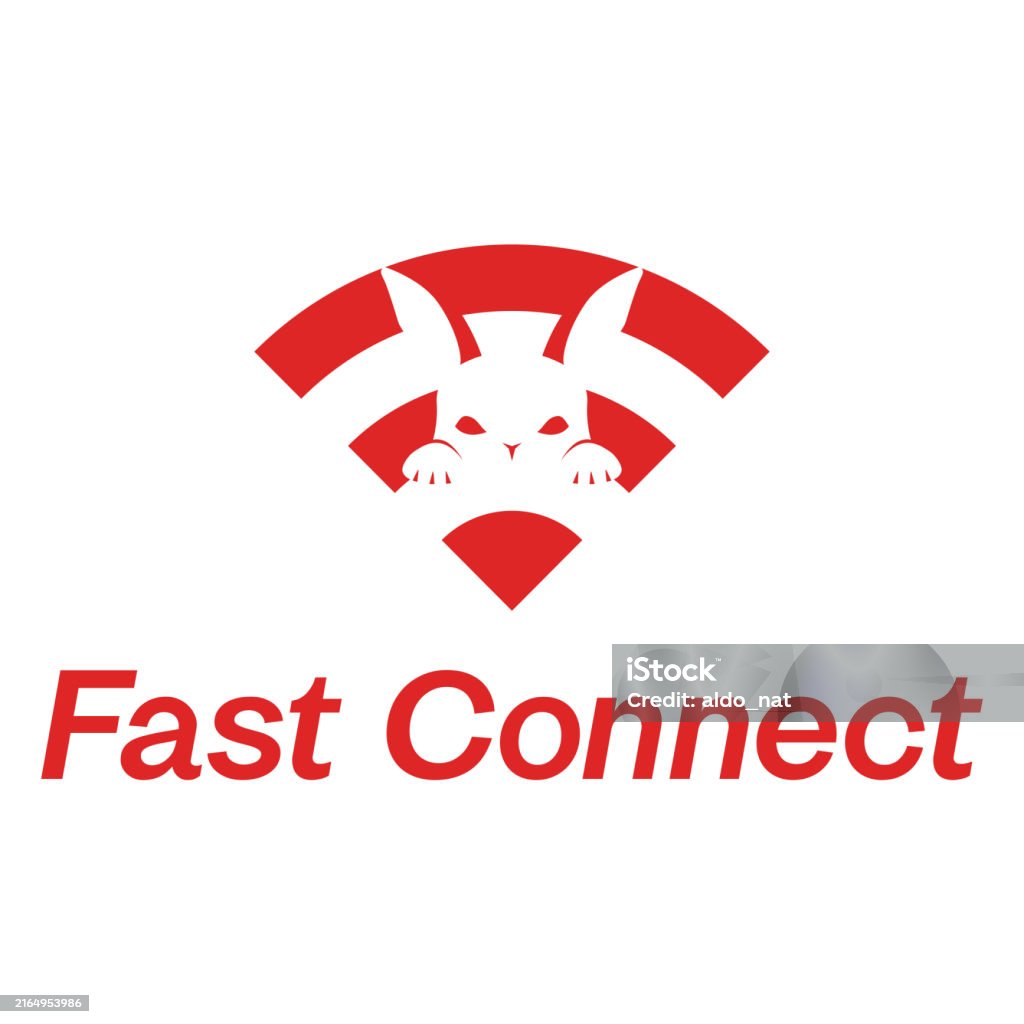 Icon Fast Wee Rabbit Fast Connect Rabbit Minimalist Design Stock Illustration - Download ...