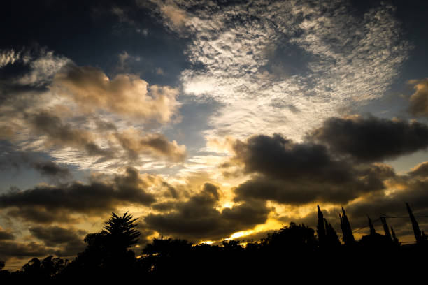 Clouds and lovely sky at Sunset in Alicante in spring