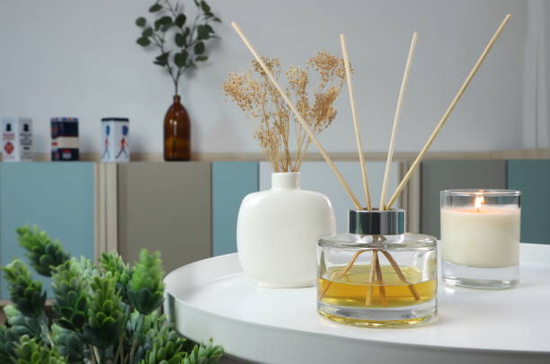istock luxury aroma reed diffuser air freshener on table in nice modern livingroom 2164965413