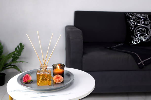 istock luxury aroma reed diffuser air freshener on table in nice modern livingroom 2164965467