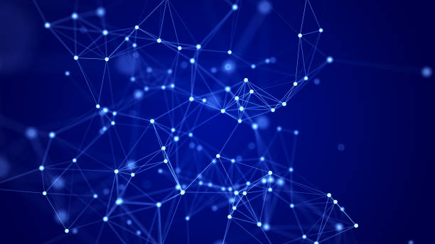istock Interweaving of dots and lines in cyber space. Study, collection and processing of data. Business analytics. 3D rendering. 2164966076