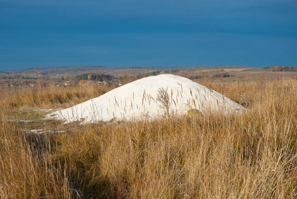 istock Chalk white mountains and blue sky,natural background. 2164968463
