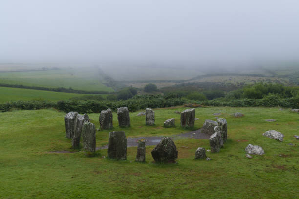 Megalithic circle of Drombeg. The Drombeg Megalithic Circle or also called 'Druid's altar' is located in County Cork in Ireland.