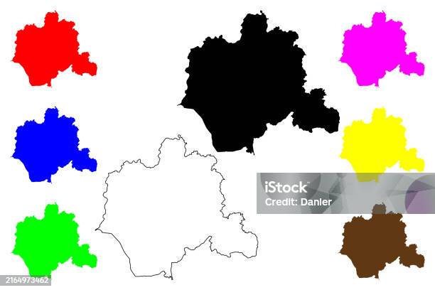 Lippe District Map Vector Illustration Scribble Sketch Lippe Map Stock ...
