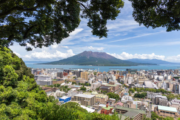 Sakurajima volcano in Kagoshima, Kyushu, Japan
