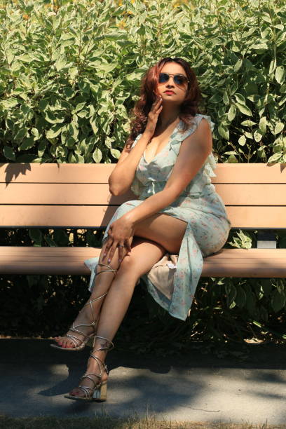 Free Stock Photo of Woman With Long Hair Sitting on a Bench | Download ...