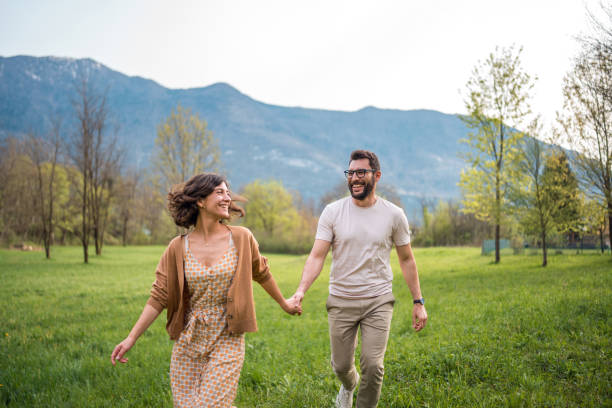 istock Romantic Stroll in Boutique Hotel Garden 2164983318