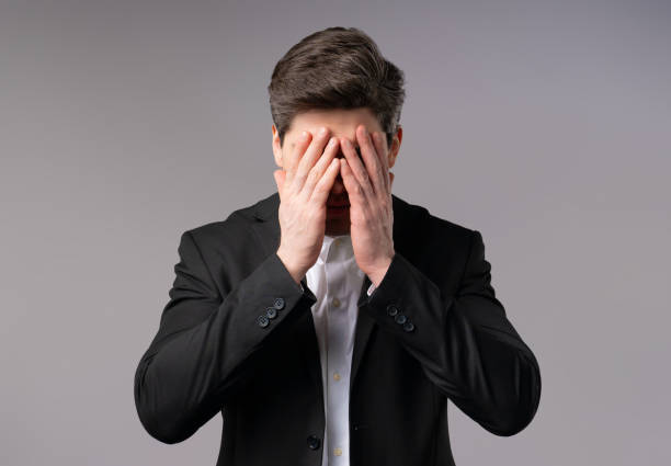 istock Disappointed businessman boss doing facepalm. Feeling regret, failure, dissatisfaction, wasted time 2164993242