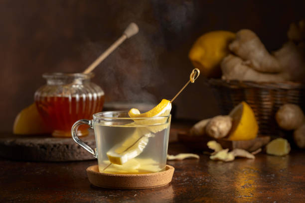 istock Ginger tea with lemon and honey. 2164993257