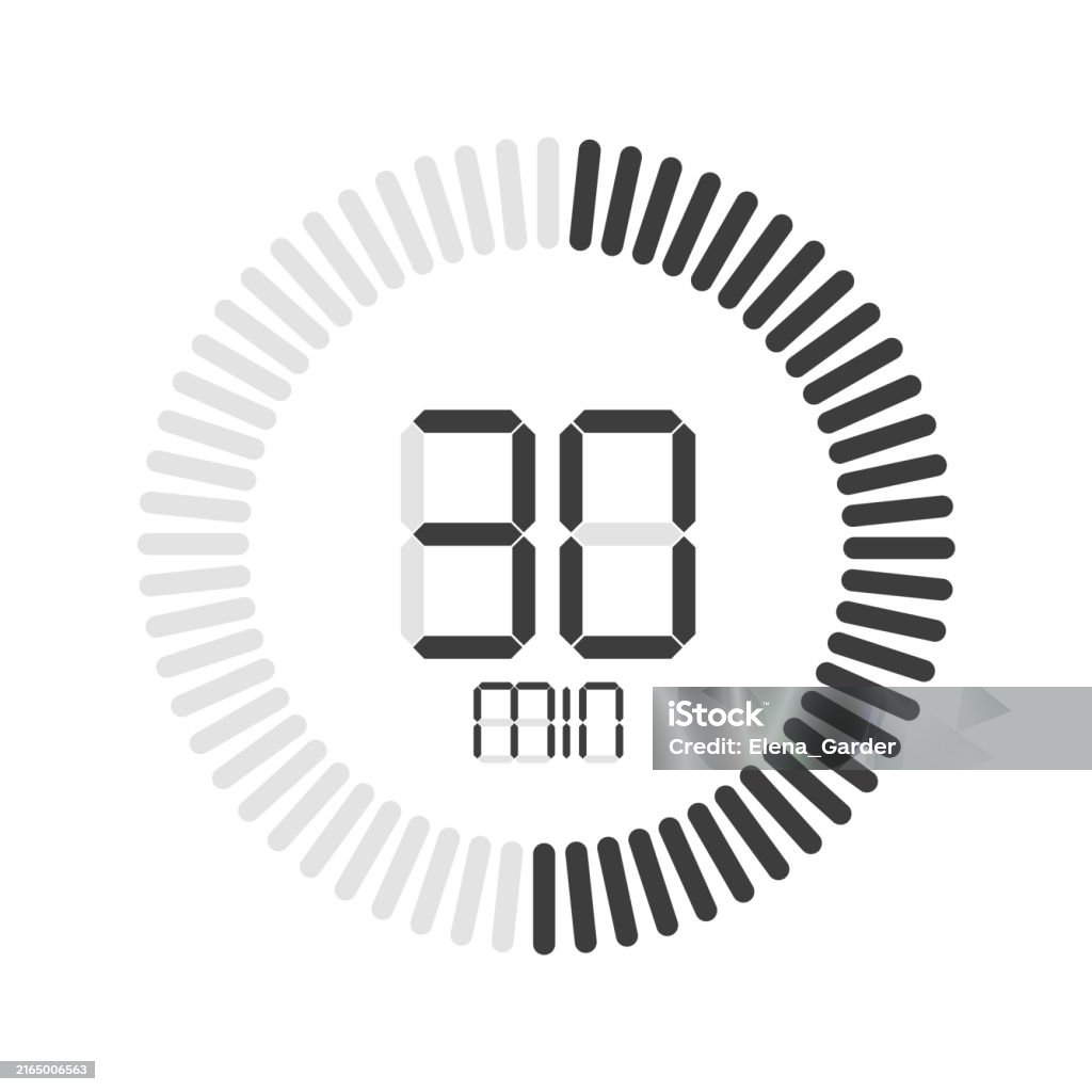 Stopwatch Numbers Stopwatch Digital Timer Countdown Clock And Digital Numbers Stock ...