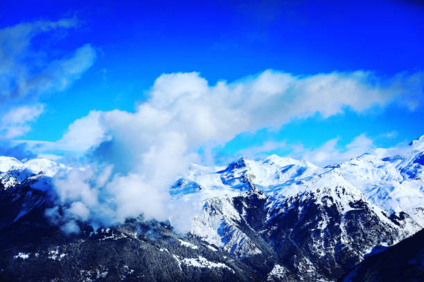 Beautiful view of Courchevel from the Alps