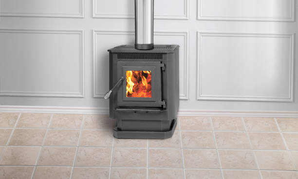istock Old-fashioned Wood Burning Stove in a room 2165015856