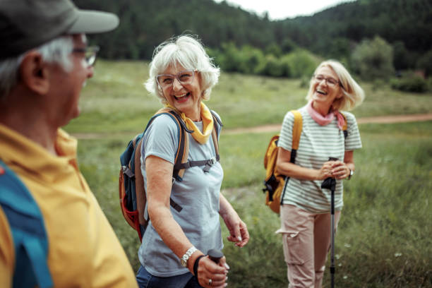 istock Senior hikers enjoying their day at forest 2165018221