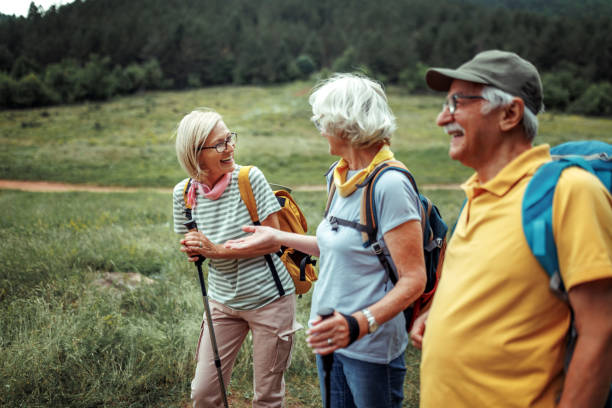 istock Senior hikers enjoying their day at forest 2165018222