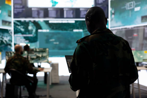 istock Infantry unit soldier gathering intelligence for the field mission 2165021125