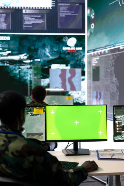 istock Control center operator tracking all ships along the coast line 2165023242