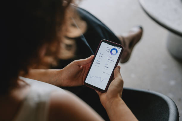 istock Person Checking Financial Analytics on Smartphone 2165024739