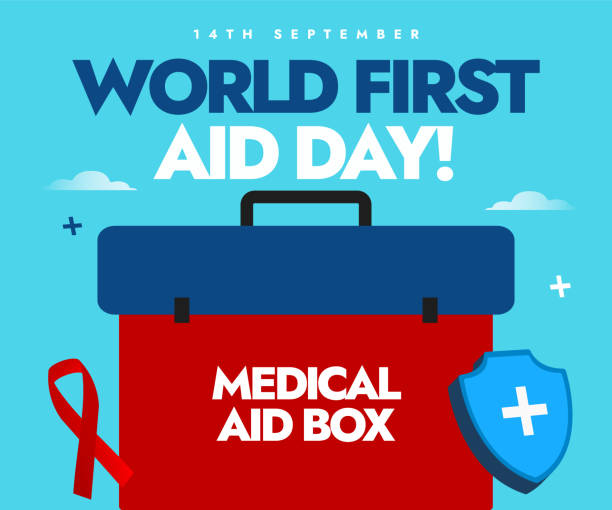 World First Aid Day. 14th September First Aid Day banner, social media post with medical box, protection shield. The day tells the importance of first aid and its role in saving lives in emergencies. Vector illustration World First Aid Day. 14th September First Aid Day banner, social media post with medical box, protection shield. The day tells the importance of first aid and its role in saving lives in emergencies. Vector illustration
World First Aid Day stock illustration earth first aid stock illustrations
