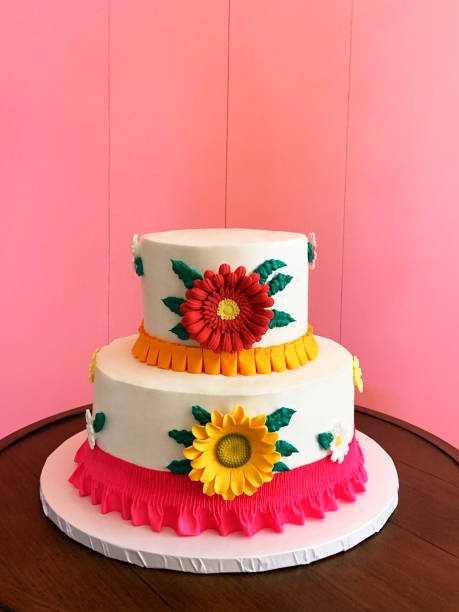 istock Colorful Two Tier Fiesta Cake 2165029491