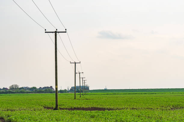 istock Electricity Pole on a Rugged Landscape 2165029992