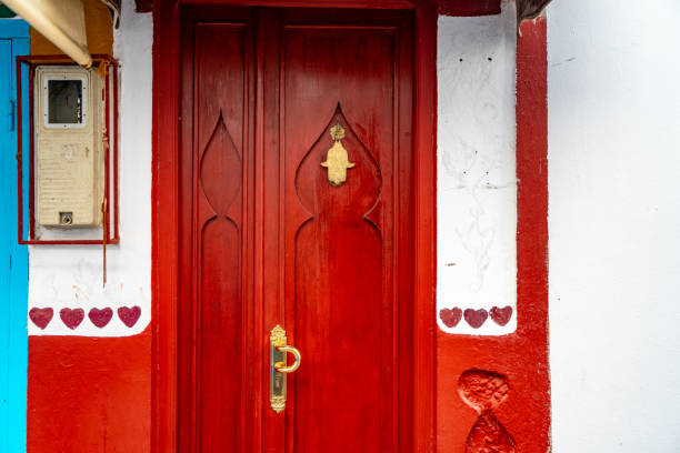 The door and white wall, Asilah, Morocco.