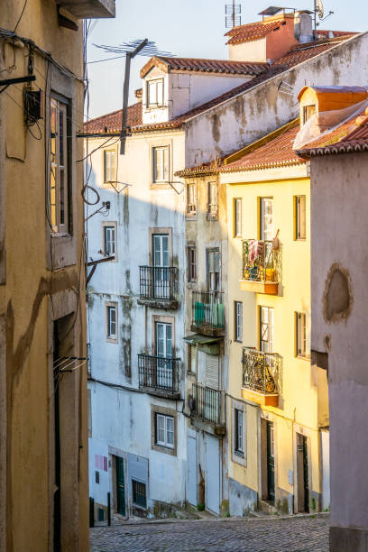 istock Alfama lighted by the morning sun 2165040483