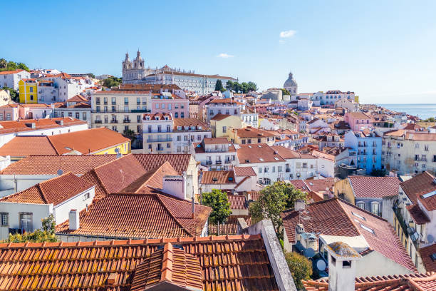 istock Alfama lighted by the morning sun 2165040487