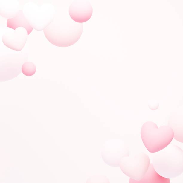 istock Background image of hearts and color balls 2165041190