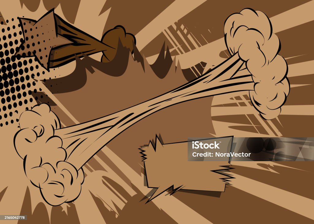 Comic Backdraft Cartoon Brown Background Comic Book Backdrop Retro Vector Comics Pop ...