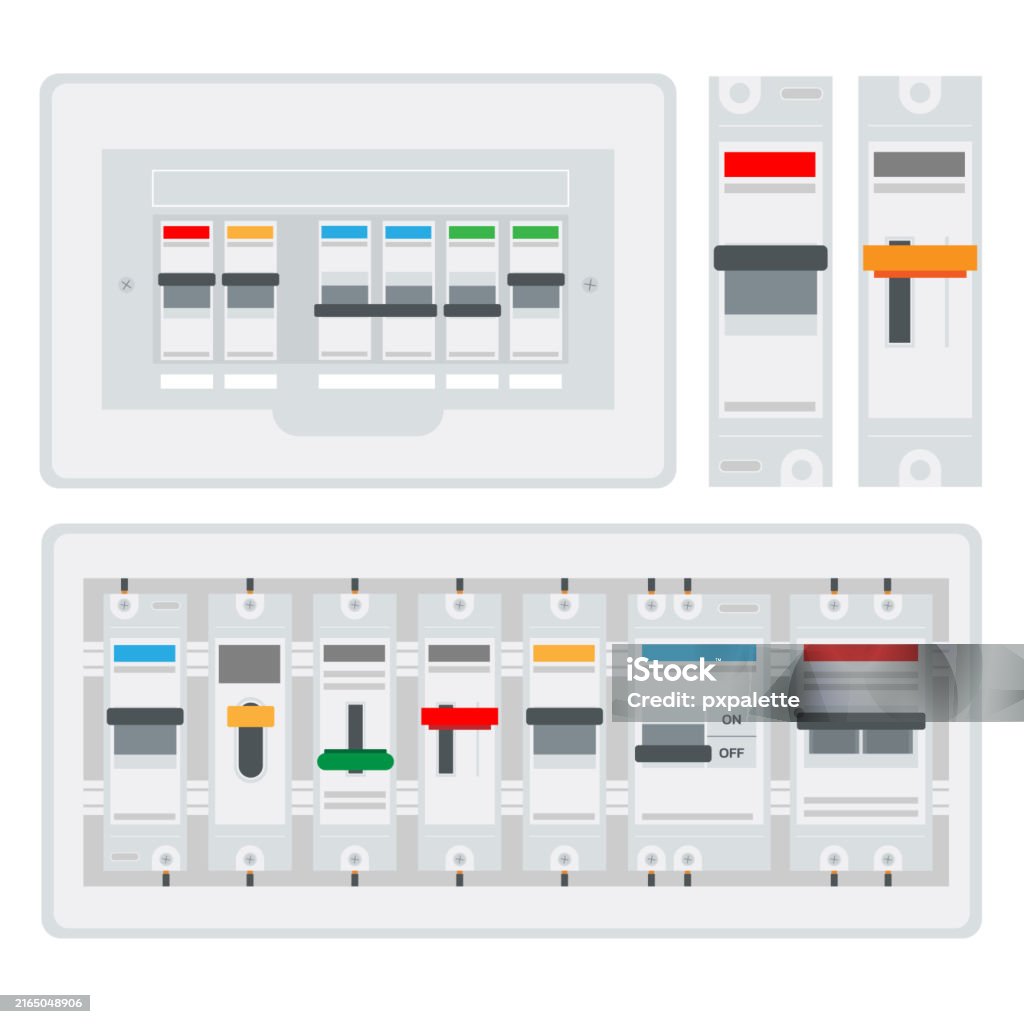 Power Box Vector Electrical Power Panel Box Stock Illustration - Download Image Now ...