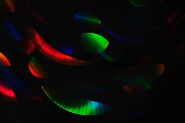 Swirl camera lens on black background