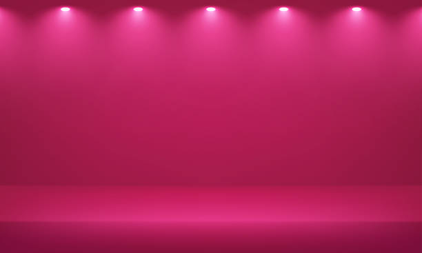 istock Empty fuchsia pink studio room background. Space for selling products on the website. Vector illustration. 2165053782