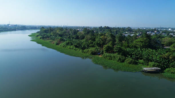 istock Aerial view, Jeneberang River in Makassar City 2165056774