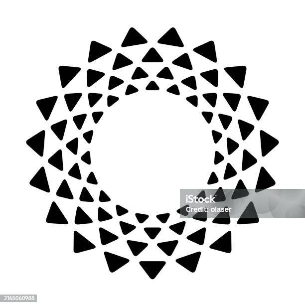 Geometric Rounded Triangle Pattern Rounded Triangles In Round Pattern Stock Illustration - Download Image ...