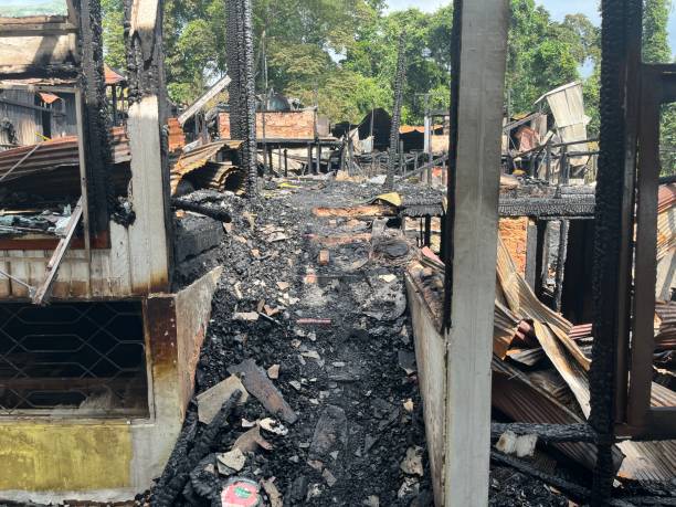 istock House Ruined by Fire. 2165061763