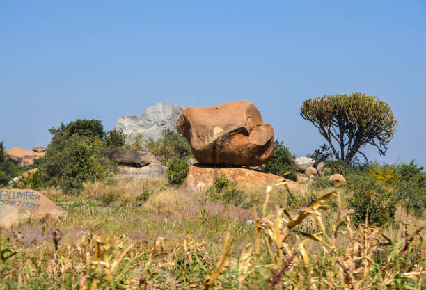 istock African landscape with natural balancing rocks 2165067372