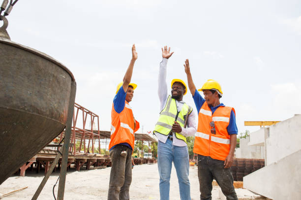 istock Group of contractors and engineer are discuss together at construction site. 2165070758