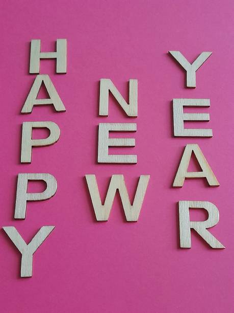 istock Happy new year subtitle with pink background 2165073352