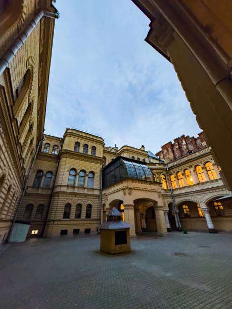 istock Historic Courtyard with Elegant Architecture at Dusk 2165075050