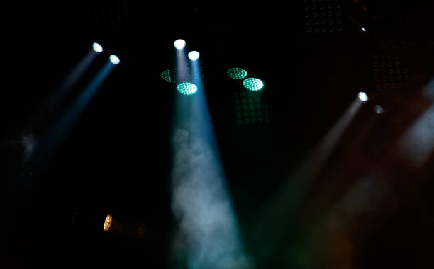 istock Blue light at a concert. Abstract background 2165075295