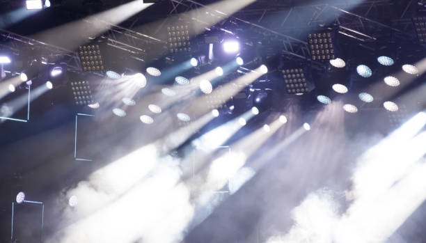 istock Blue light at a concert. Abstract background 2165075306
