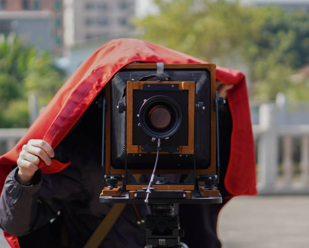 Nostalgic Lens: A Photographer with an Antique Camera